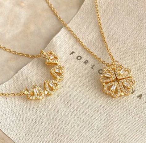 Flower&Heart Magnetic Necklace 