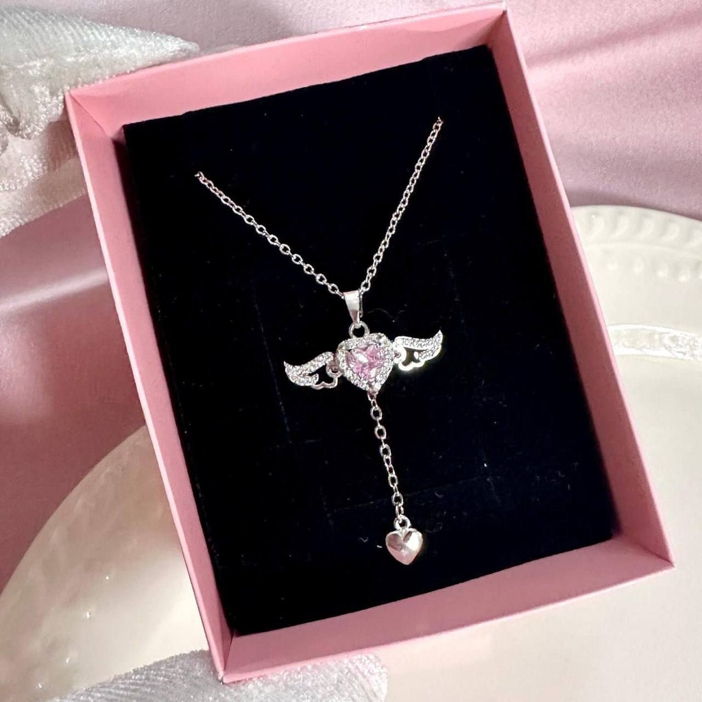 Pink Heart Pandora Necklace 