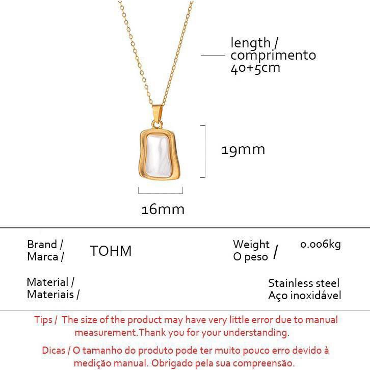  Rectangular pearl Necklace 