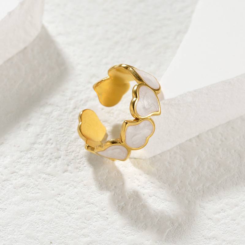 Marble Hearts Ring