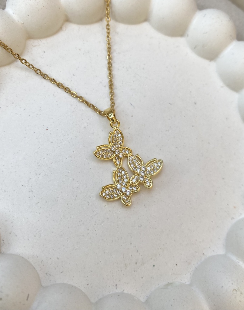 3 Butterfly Necklace
