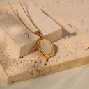 Off White Stone Necklace 