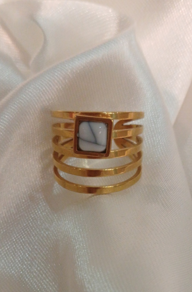 White Marble Ring