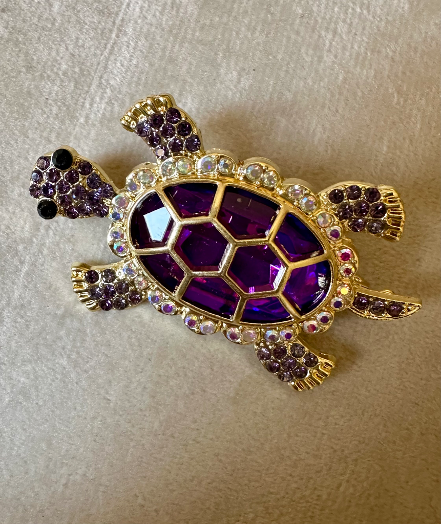 [16010] turtle Brooch (Purple)