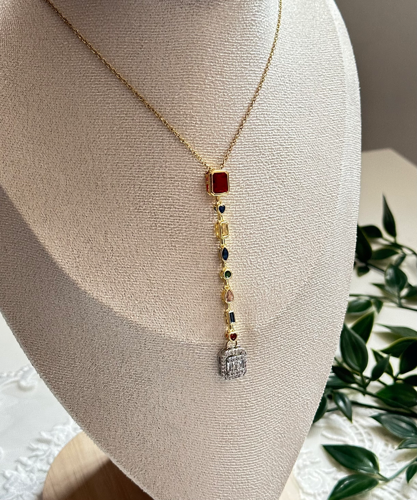 [14268] Color stones Necklace 