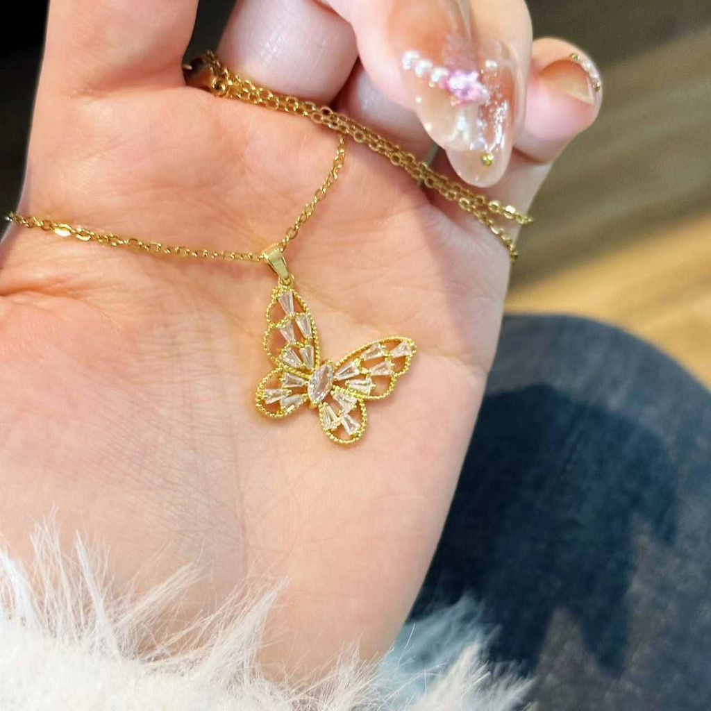 Gold Butterfly Necklace 