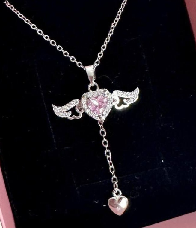 Pink Heart Pandora Necklace 