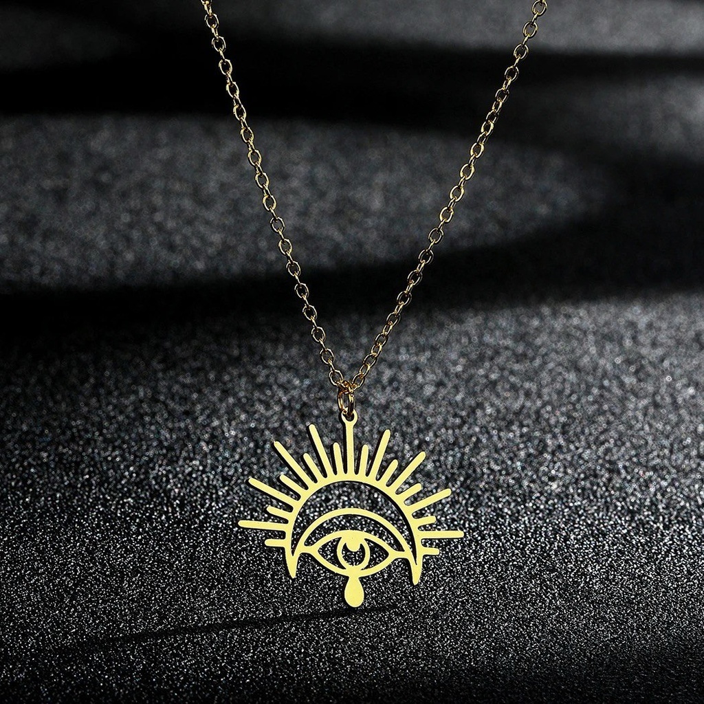 [14070] Sun & Eye Necklace 