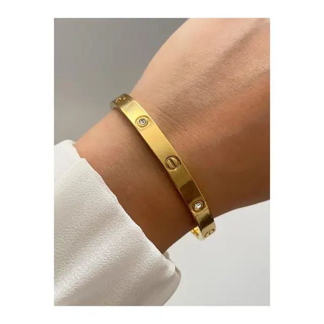[13052] Crystal Cartier Bangle 