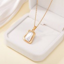  Rectangular pearl Necklace 