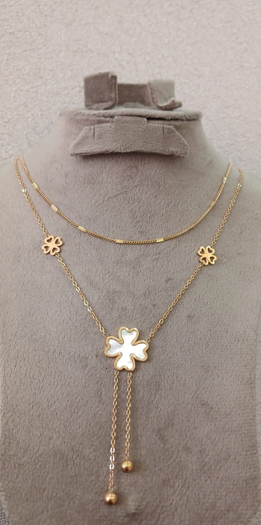 [14001] 3 Flowers Necklace