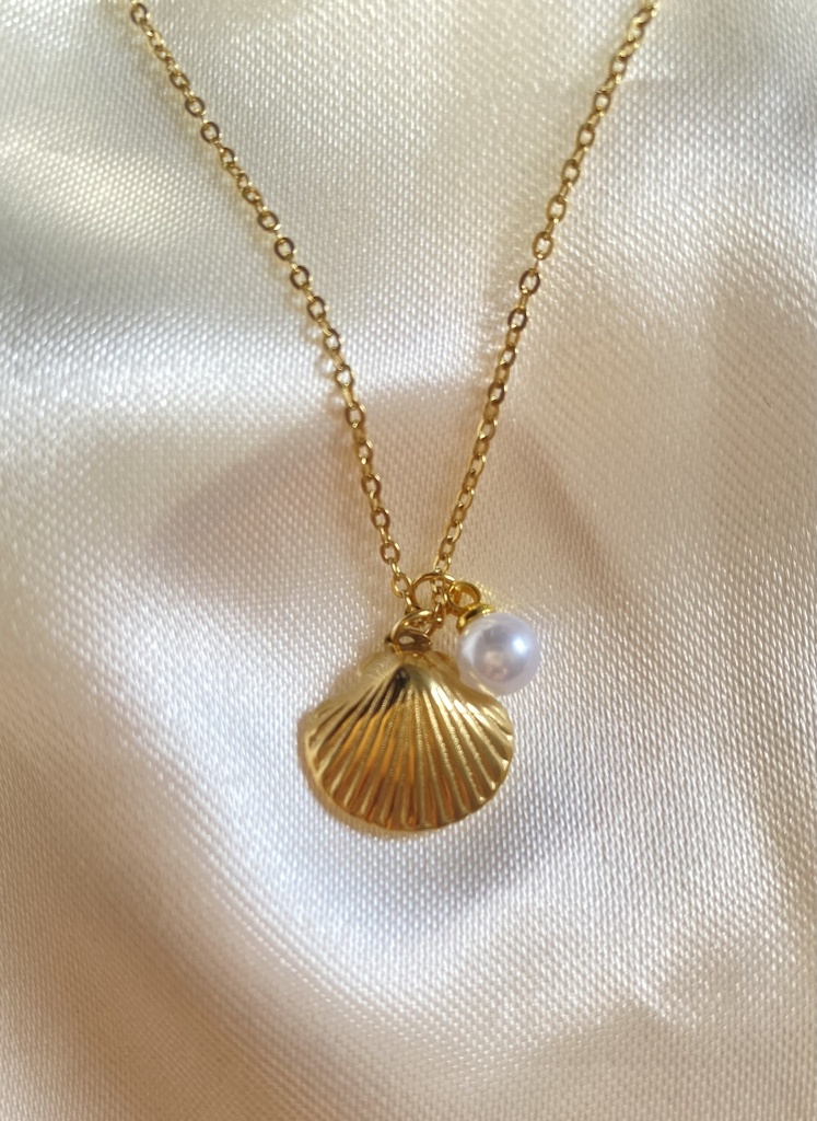 [14117] Shell &pearl Necklace 
