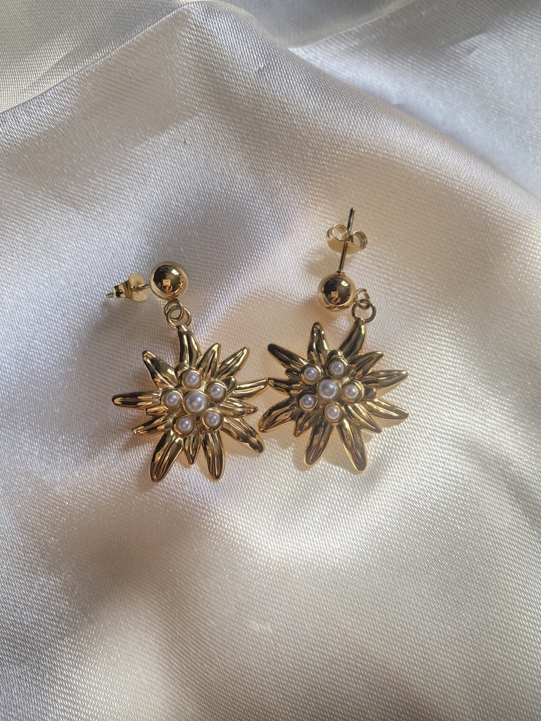 [15029] Pearl Flower Earing