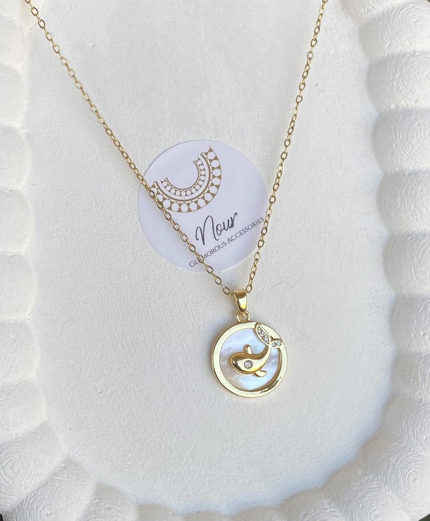 [14130] White Whale Necklace 