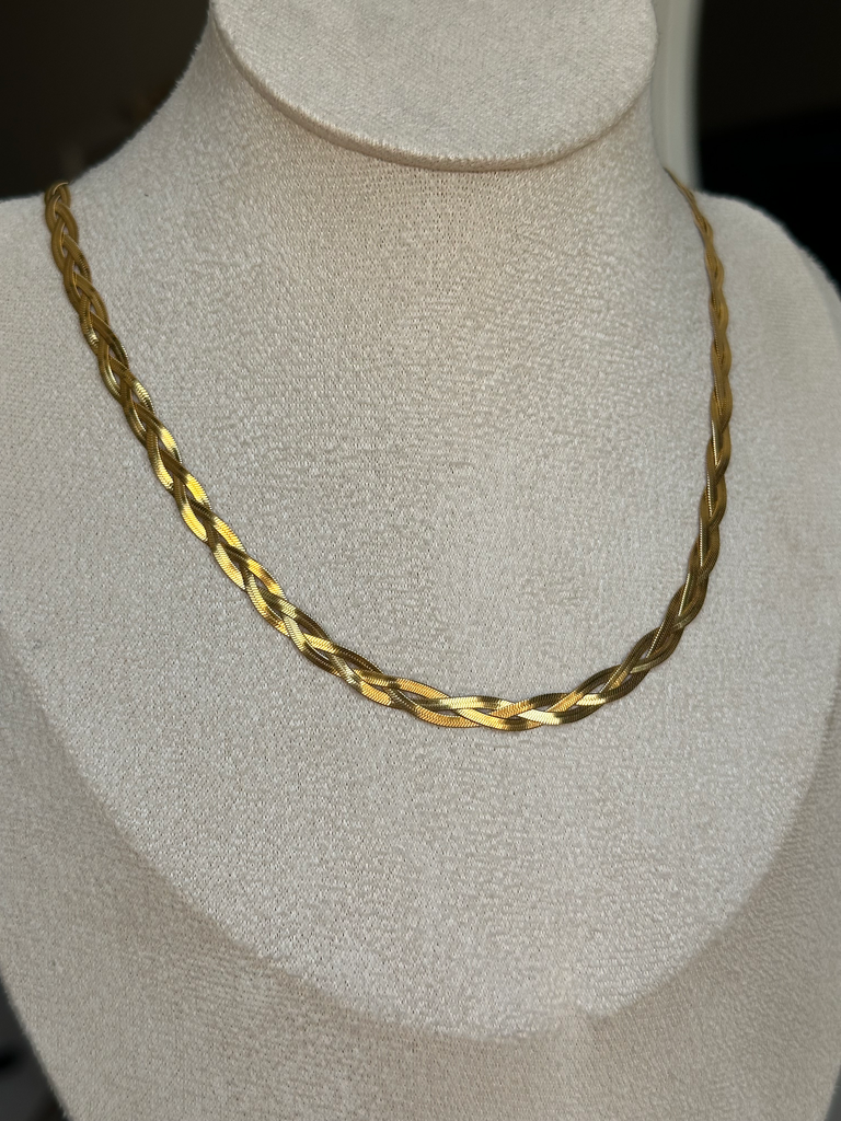 [14138] Plate Snake Necklace 