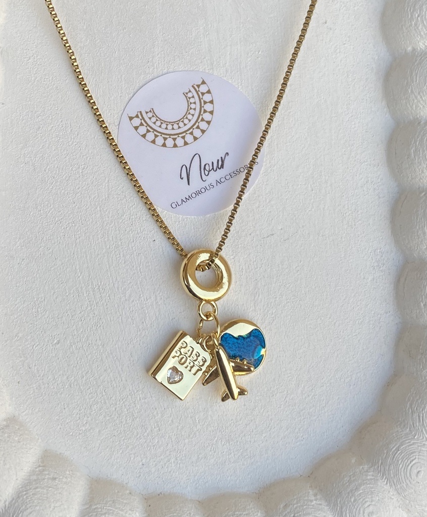 [14142] Airplane Necklace 