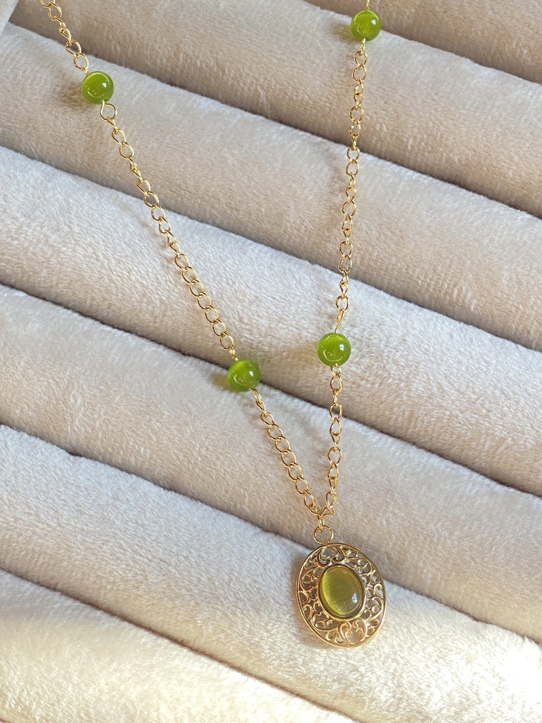 [14144] Green Necklace 