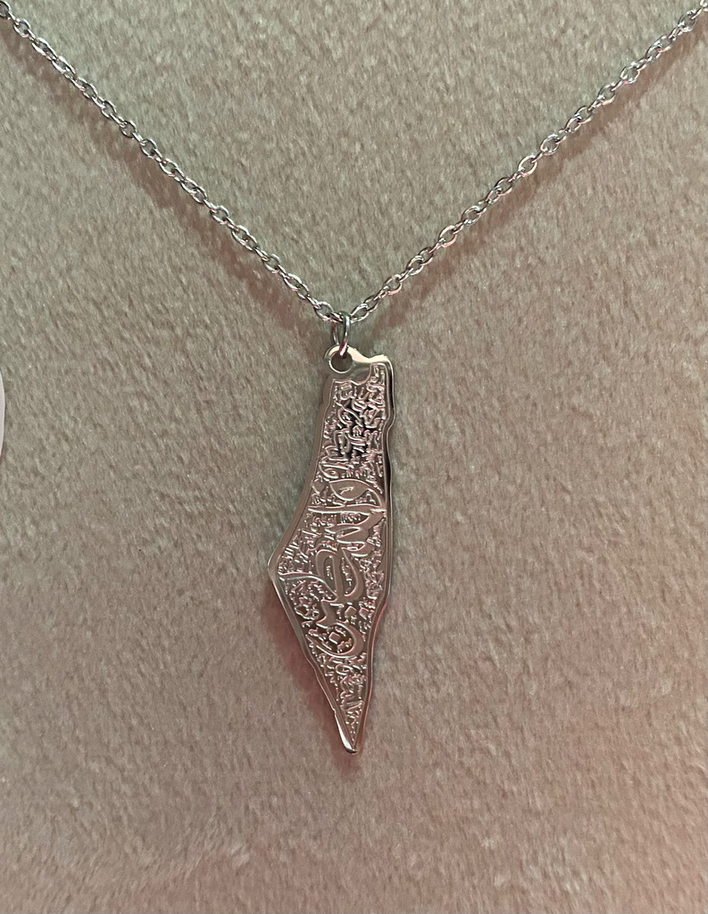 [14171] Silver Palestine Necklace 