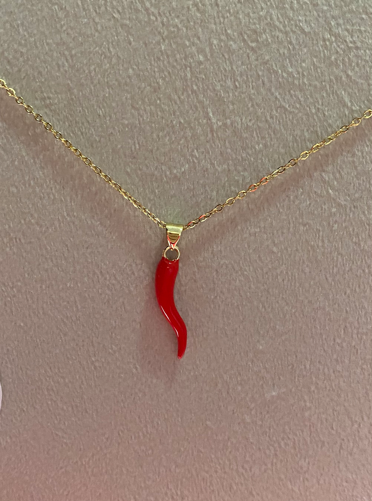 [14172] Red Pepper Necklace 