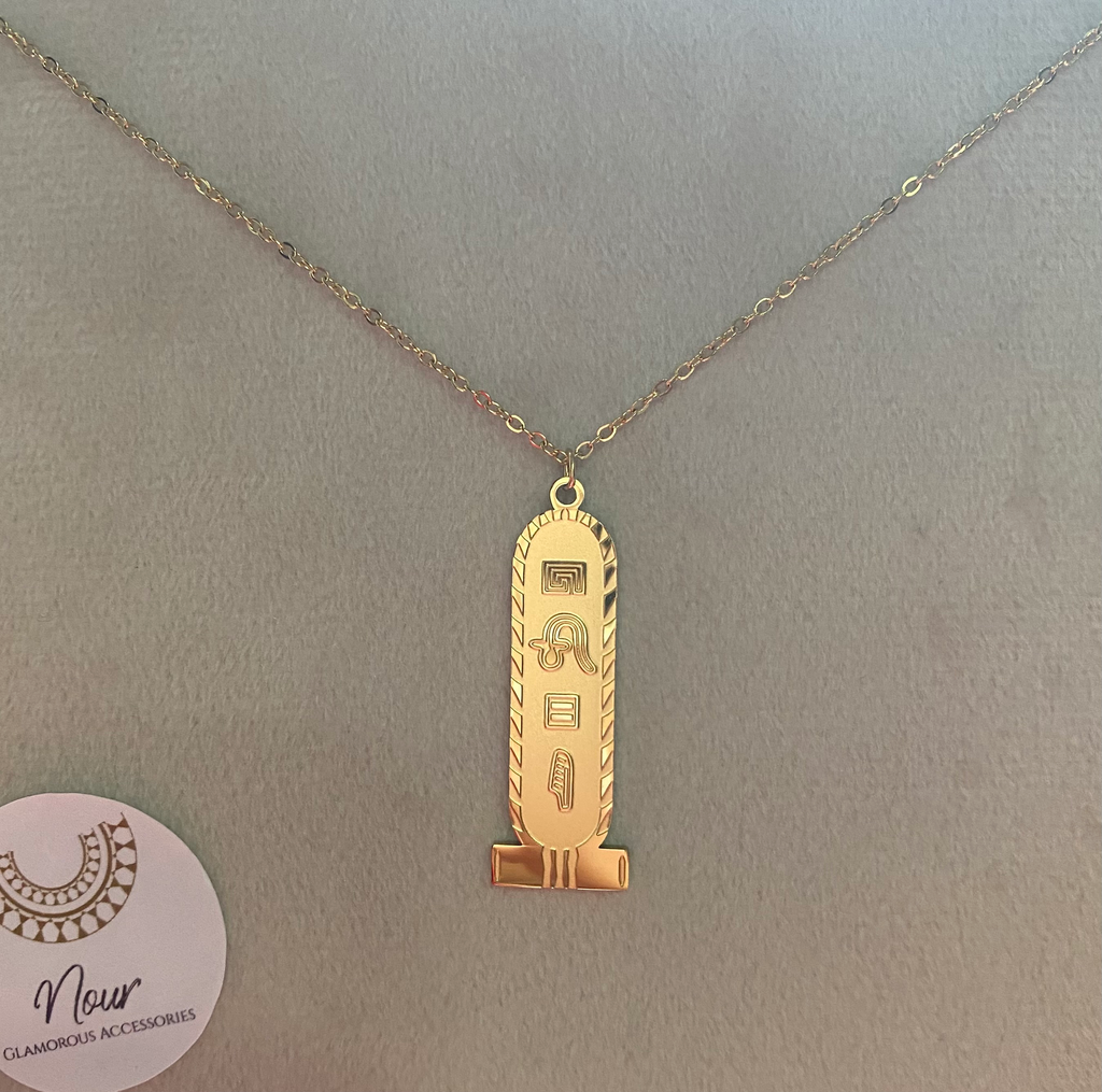 [14175] Gold Pharaonic Necklace 