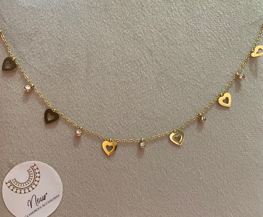 [14177] Hearts Necklace 