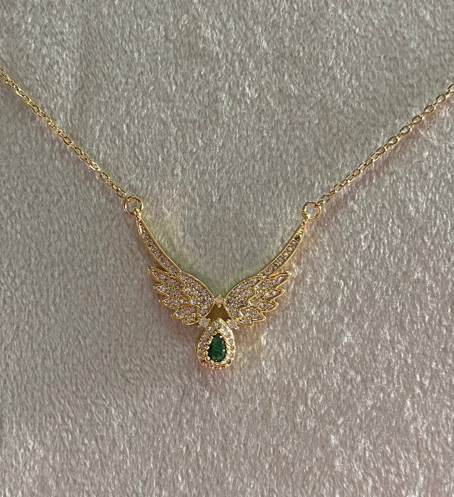 [14180] Green Wing Necklace 