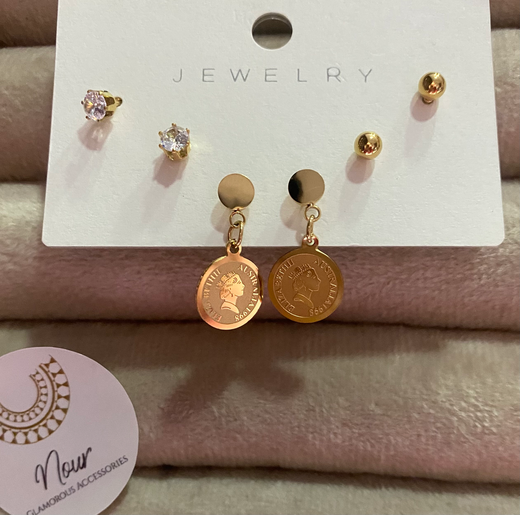 [15051] Coin card Earings 
