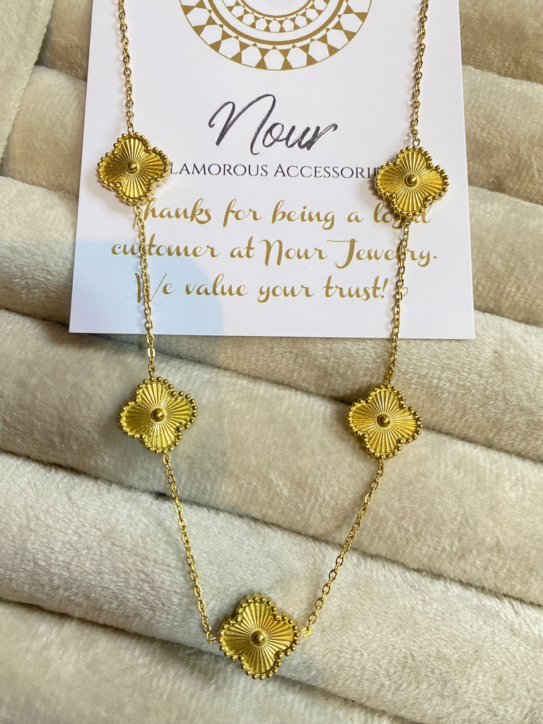 [14192] Gold van cleef Necklace 