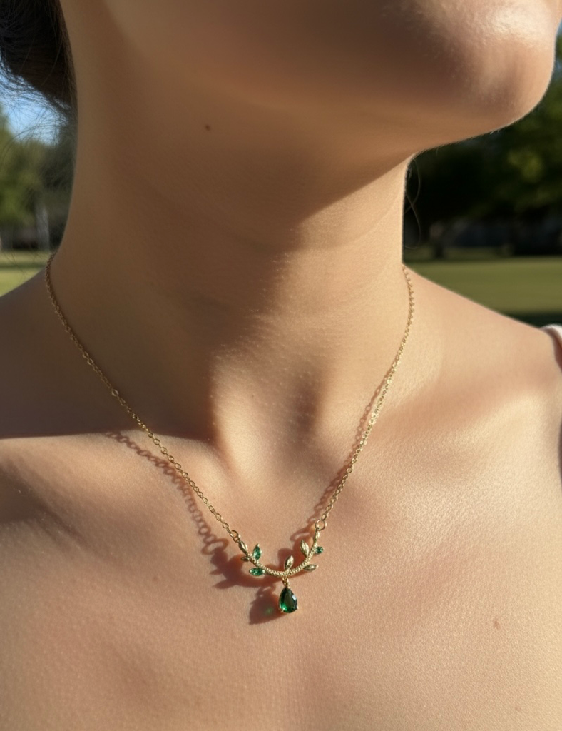 [14238] Green Necklace 