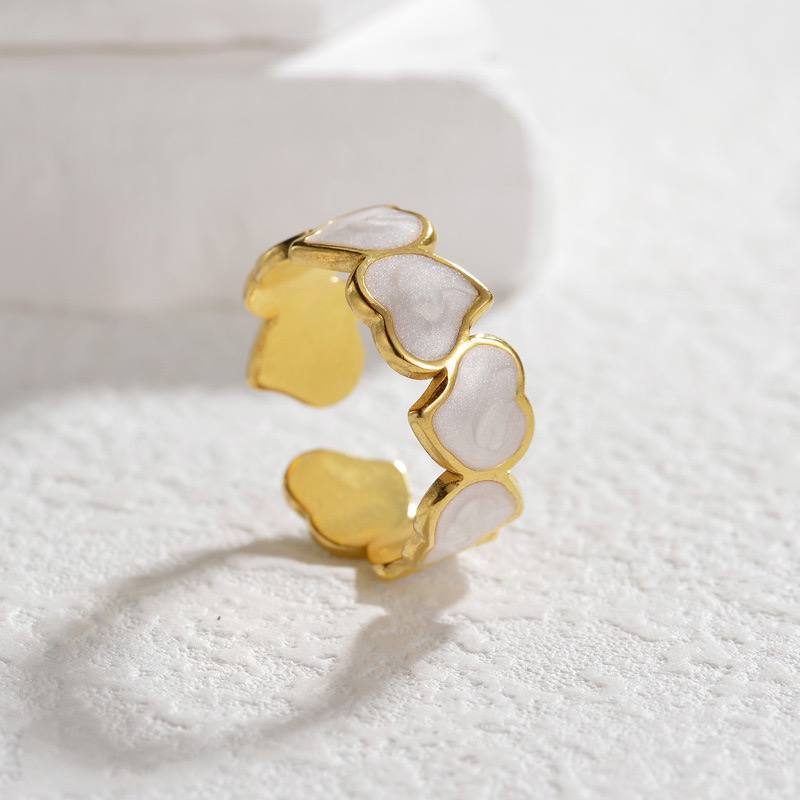[12033] Marble Hearts Ring