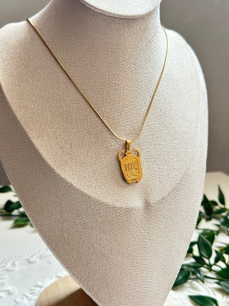 [14256] Scarab Necklace 